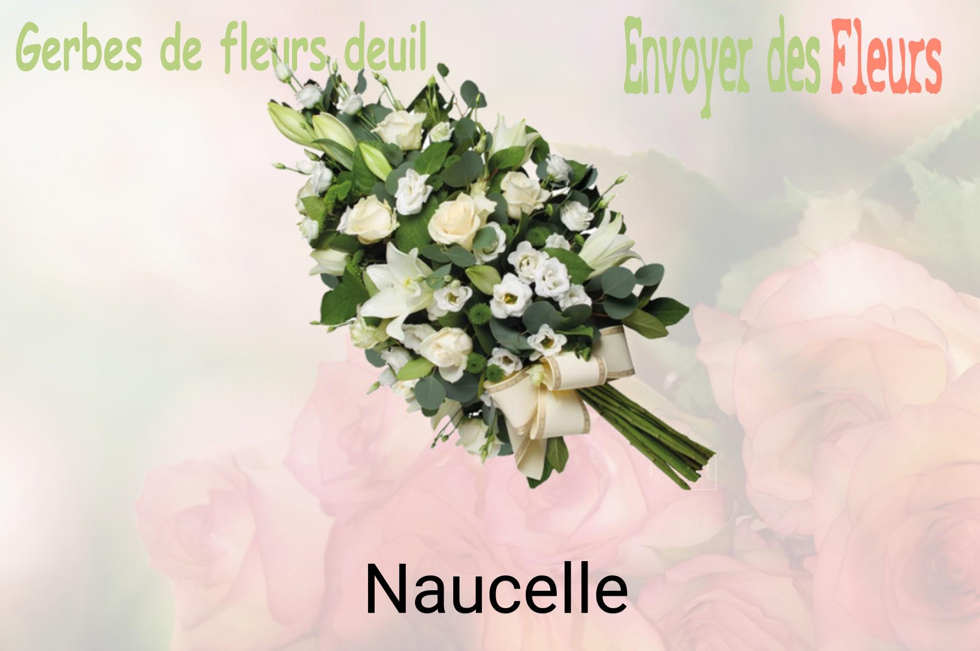 Gerbe de fleurs de deuil livrée à Naucelle